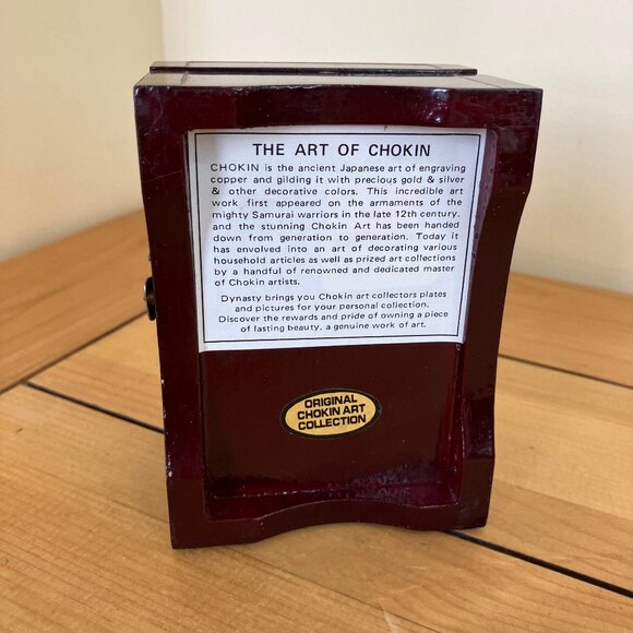 Art of Chokin Small Jewelry Trinket Box Vintage Metallic Wood Duck Design - Picture 6 of 9